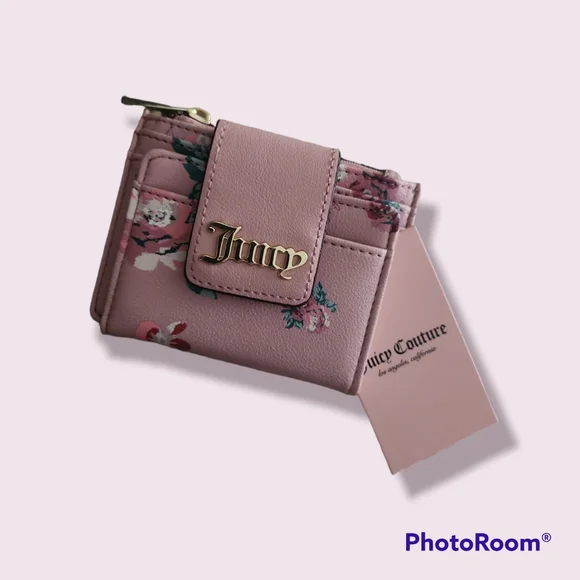 Juicy Couture small blush/foral card wallet - Picture 2 of 5